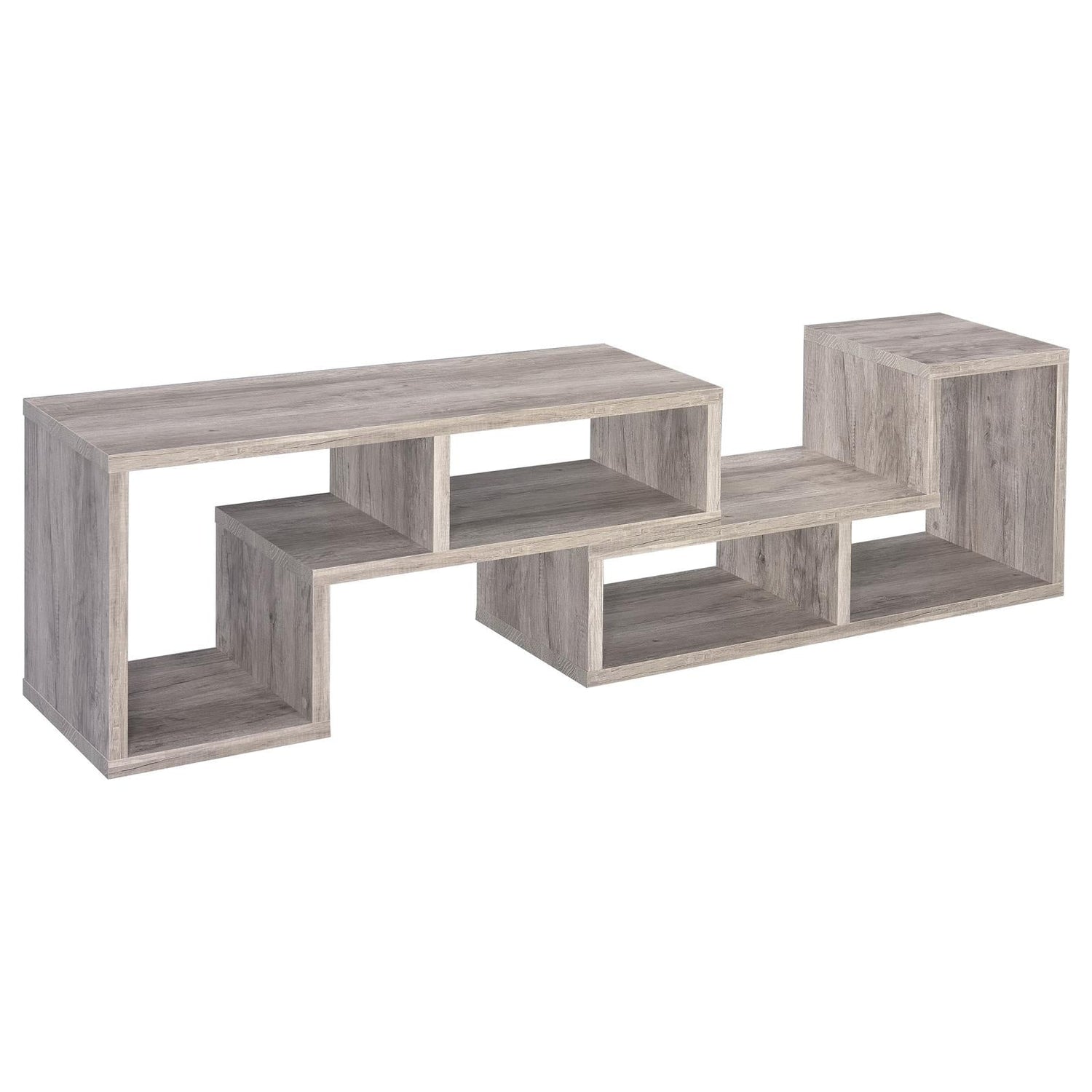 Velma Convertable Bookcase/TV Console Gray Driftwood - 802330 - Bien Home Furniture &amp; Electronics