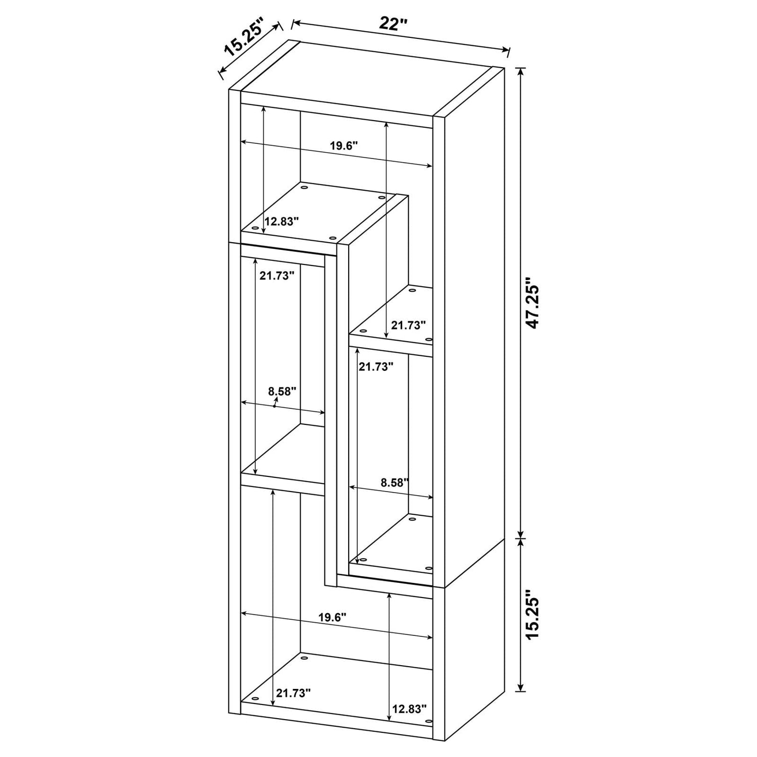 Velma Convertable Bookcase/TV Console Gray Driftwood - 802330 - Bien Home Furniture &amp; Electronics