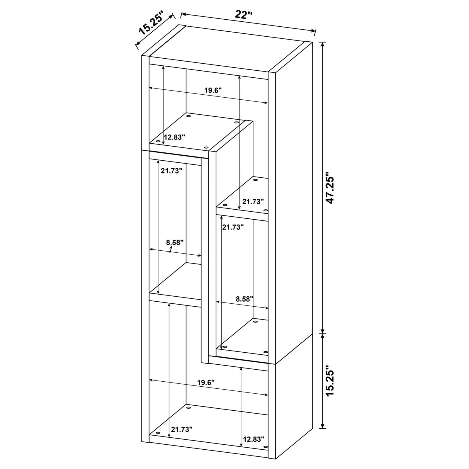 Velma Convertable Bookcase/TV Console Gray Driftwood - 802330 - Bien Home Furniture &amp; Electronics