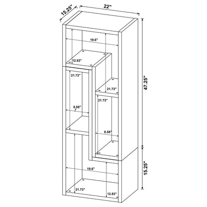 Velma Convertable Bookcase/TV Console Gray Driftwood - 802330 - Bien Home Furniture &amp; Electronics