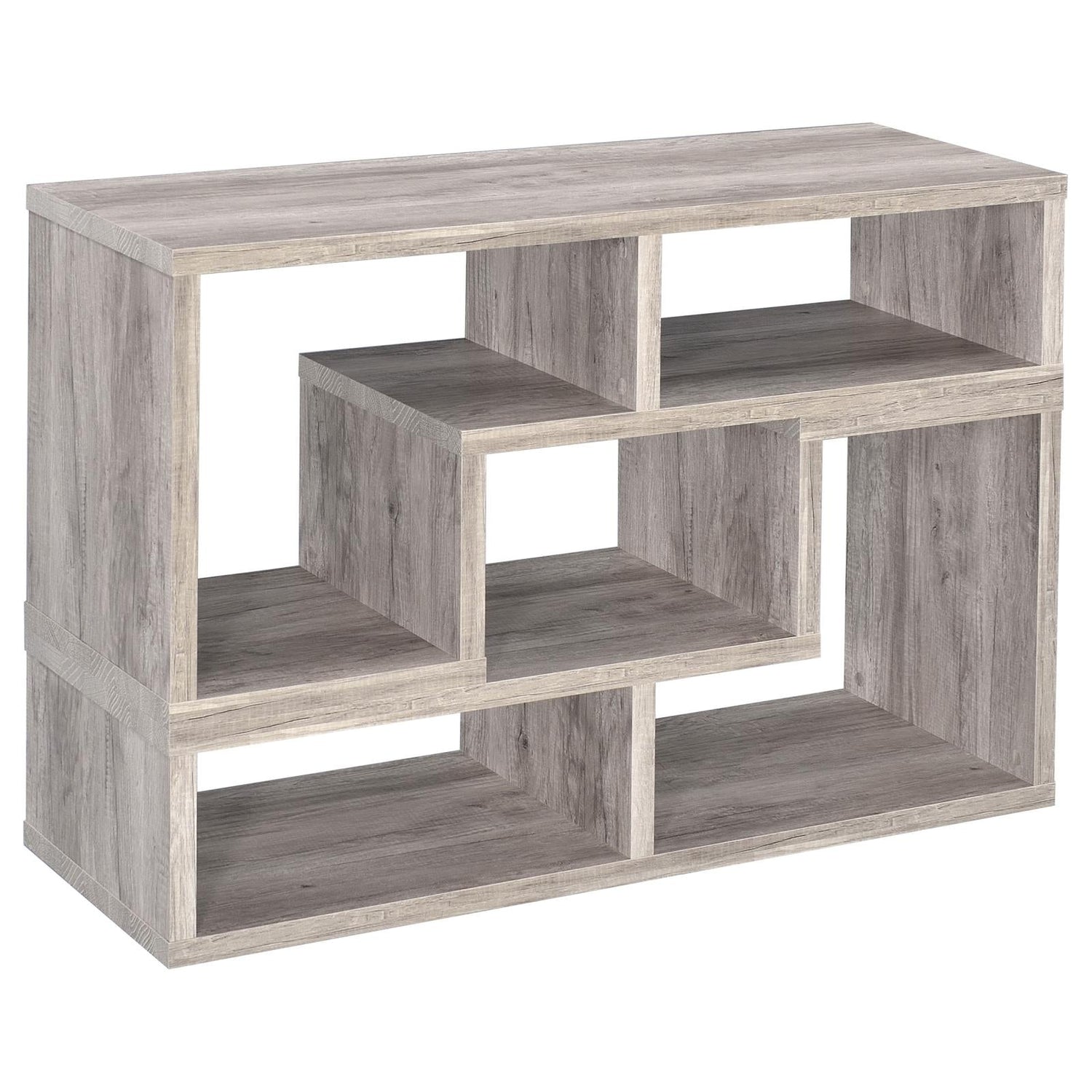 Velma Convertable Bookcase/TV Console Gray Driftwood - 802330 - Bien Home Furniture &amp; Electronics