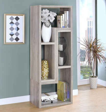 Velma Convertable Bookcase/TV Console Gray Driftwood - 802330 - Bien Home Furniture &amp; Electronics