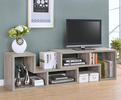 Velma Convertable Bookcase/TV Console Gray Driftwood - 802330 - Bien Home Furniture &amp; Electronics