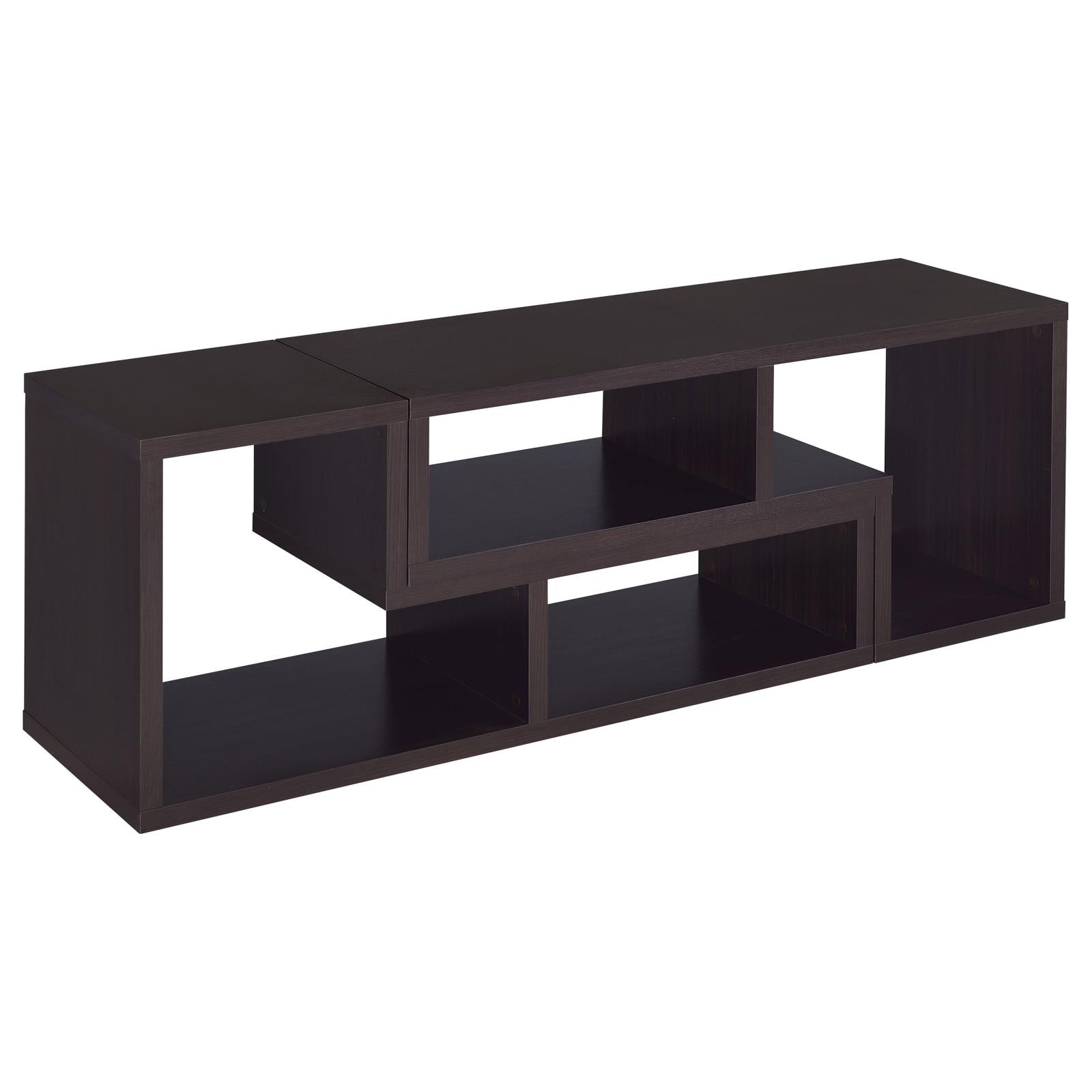 Velma Convertible TV Console/Bookcase Cappuccino - 800329 - Bien Home Furniture &amp; Electronics