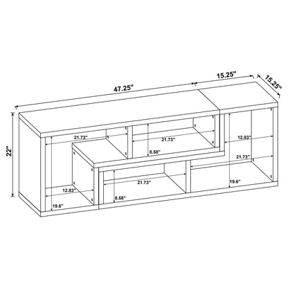 Velma Convertible TV Console/Bookcase Cappuccino - 800329 - Bien Home Furniture &amp; Electronics