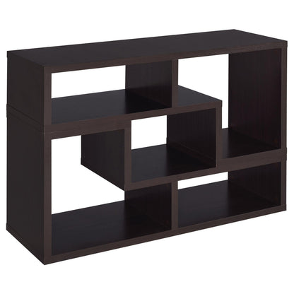 Velma Convertible TV Console/Bookcase Cappuccino - 800329 - Bien Home Furniture &amp; Electronics