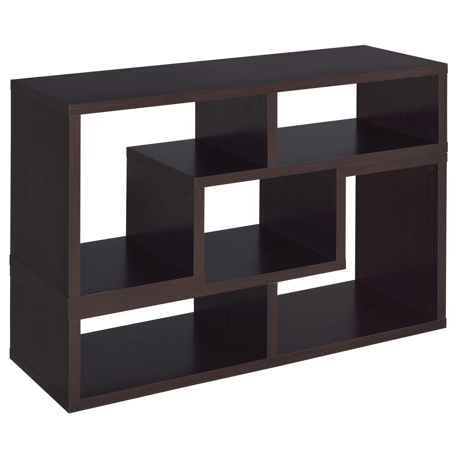 Velma Convertible TV Console/Bookcase Cappuccino - 800329 - Bien Home Furniture &amp; Electronics