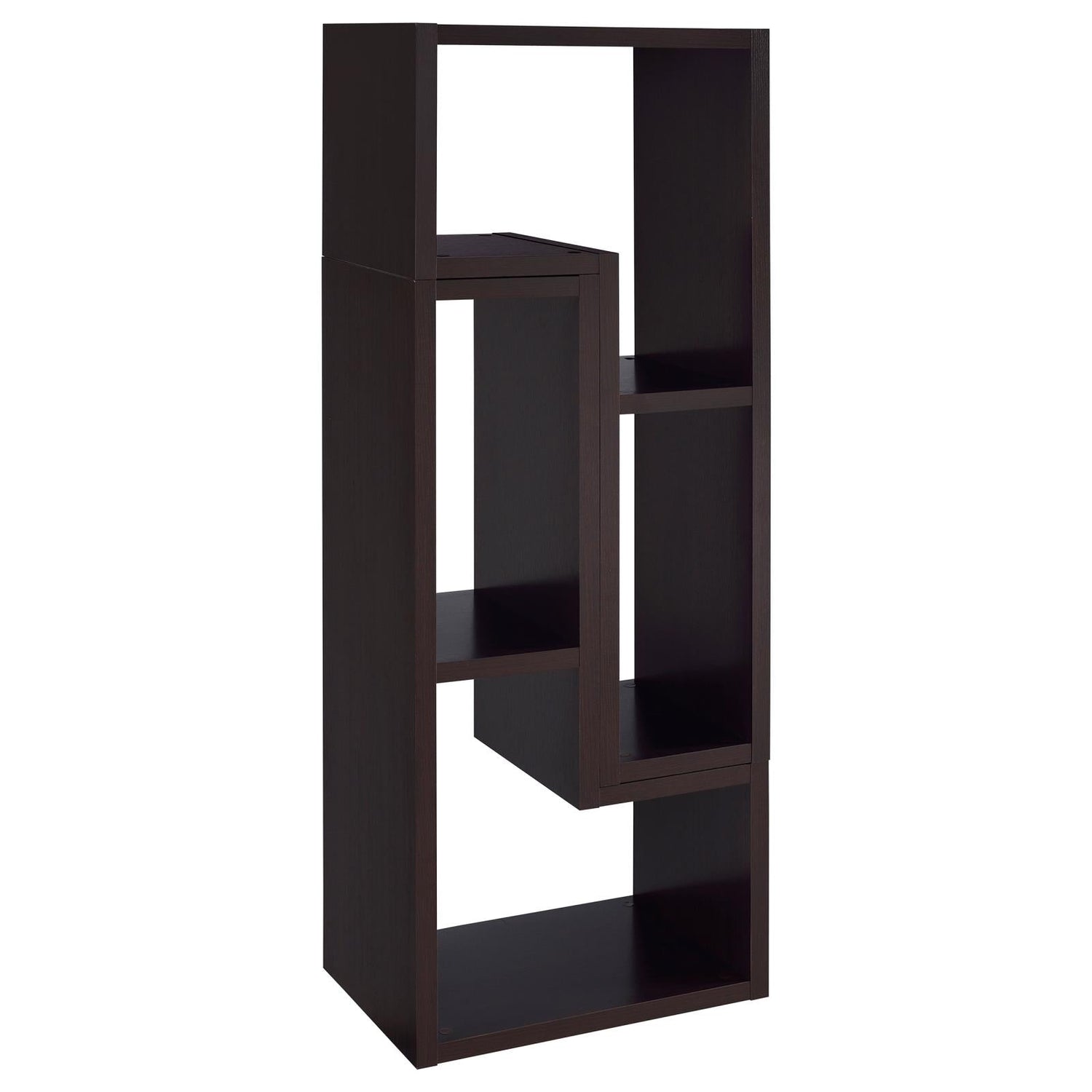 Velma Convertible TV Console/Bookcase Cappuccino - 800329 - Bien Home Furniture &amp; Electronics