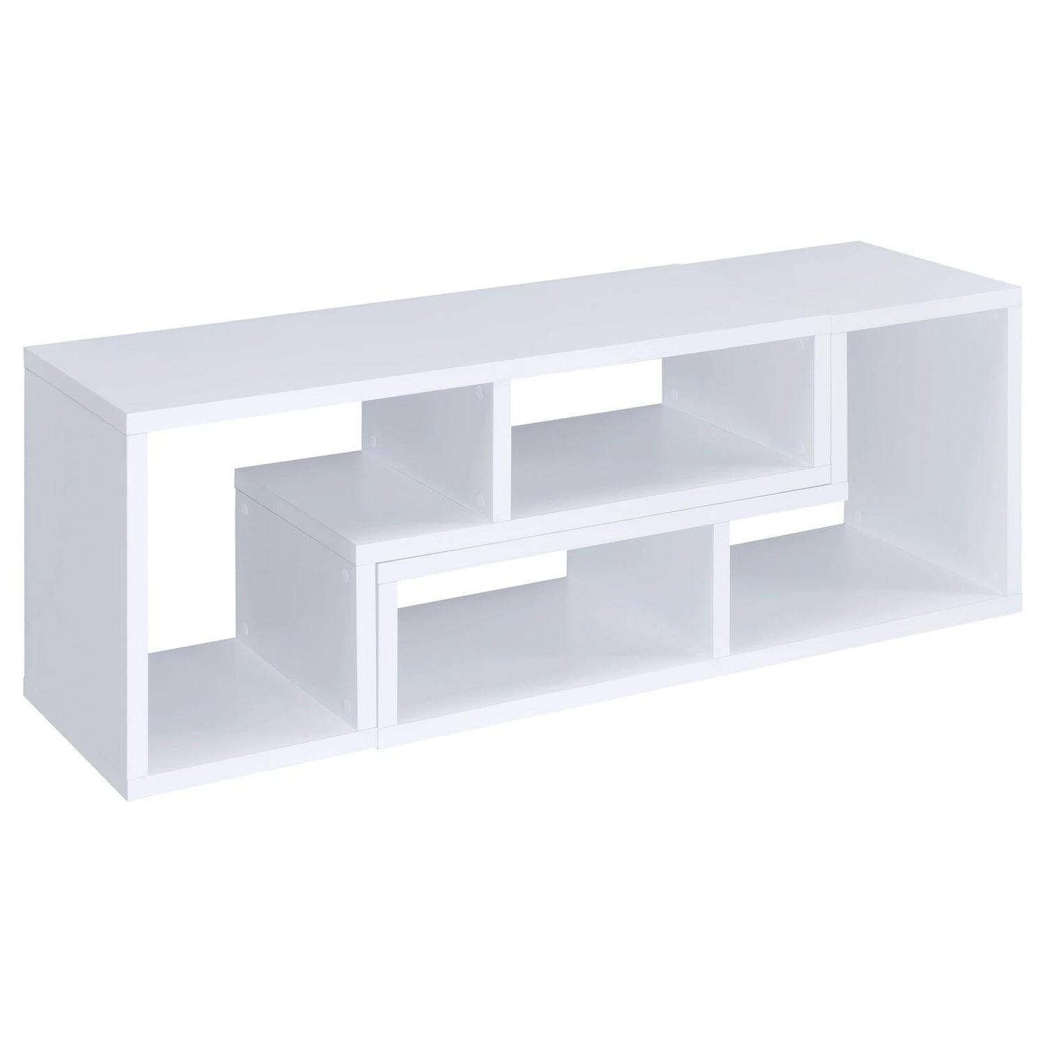 Velma Convertible TV Console/Bookcase White - 800330 - Bien Home Furniture &amp; Electronics