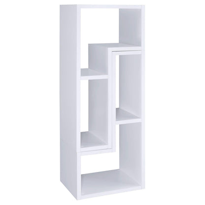 Velma Convertible TV Console/Bookcase White - 800330 - Bien Home Furniture &amp; Electronics