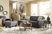Venaldi Gunmetal Living Room Set - SET | 9150118 | 9150120 - Bien Home Furniture & Electronics