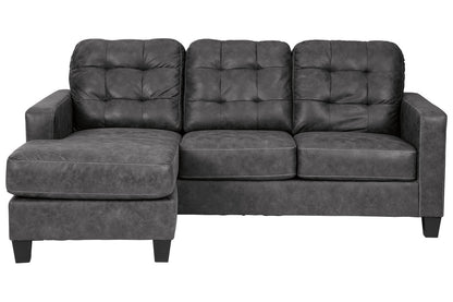 Venaldi Gunmetal Queen Sofa Chaise Sleeper - 9150168 - Bien Home Furniture &amp; Electronics