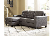 Venaldi Gunmetal Sofa Chaise - 9150118 - Bien Home Furniture & Electronics