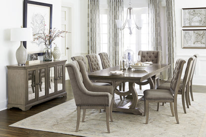 Vermillion Gray Cashmere Extendable Dining Set - SET | 5442-96 | 5442-96B | 5442A | 5442S(2) - Bien Home Furniture &amp; Electronics