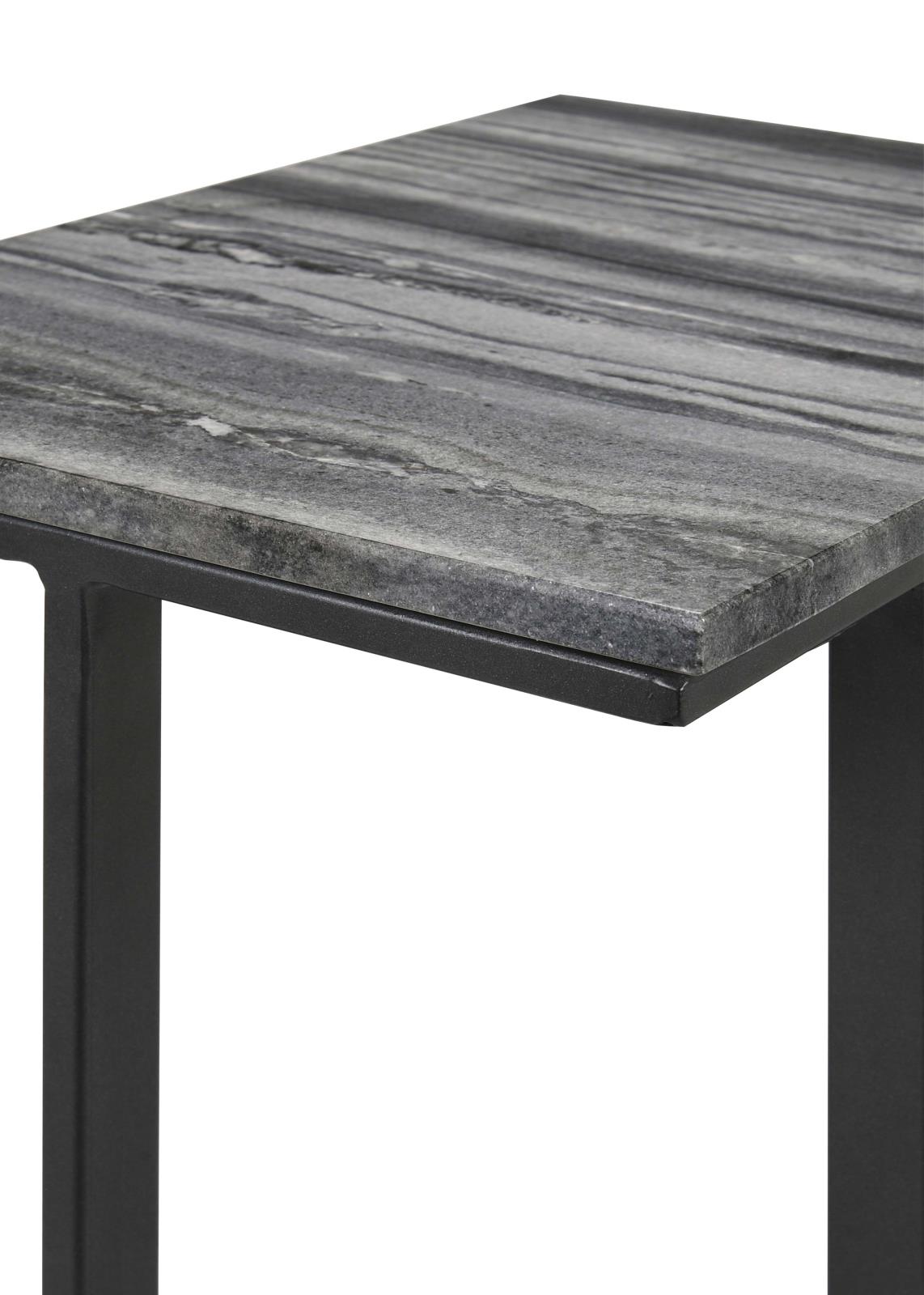 Vicente Gray Accent Table with Marble Top - 936034 - Bien Home Furniture &amp; Electronics