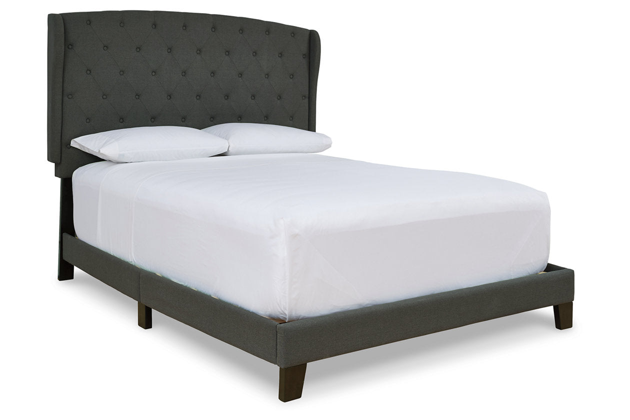 Vintasso Charcoal King Upholstered Bed - B089-882 - Bien Home Furniture &amp; Electronics
