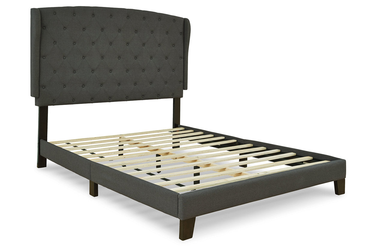 Vintasso Charcoal King Upholstered Bed - B089-882 - Bien Home Furniture &amp; Electronics