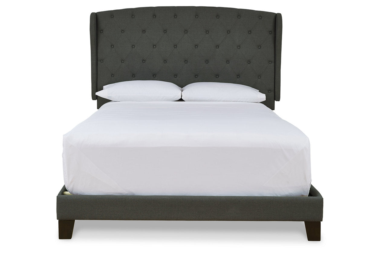 Vintasso Charcoal King Upholstered Bed - B089-882 - Bien Home Furniture &amp; Electronics