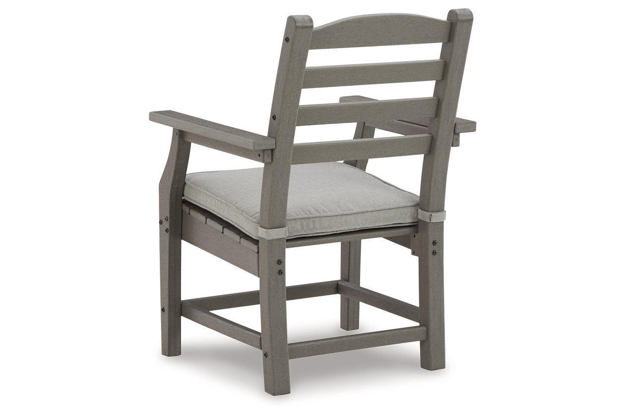 Visola Gray Arm Chair with Cushion, Set of 2 - P802-601A - Bien Home Furniture &amp; Electronics