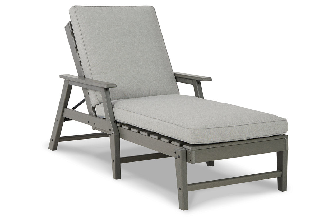 Visola Gray Chaise Lounge with Cushion - P802-815 - Bien Home Furniture &amp; Electronics