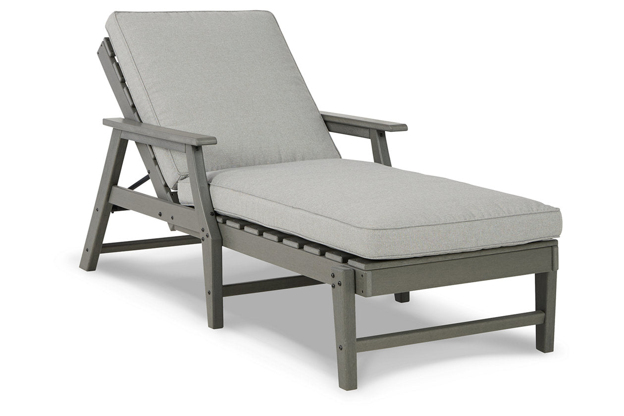 Visola Gray Chaise Lounge with Cushion - P802-815 - Bien Home Furniture &amp; Electronics