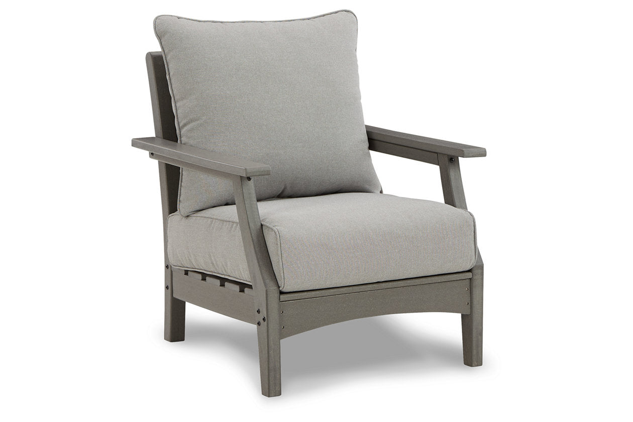 Visola Gray Lounge Chair with Cushion, Set of 2 - P802-820 - Bien Home Furniture &amp; Electronics