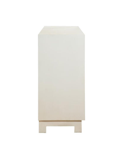 Voula White/Gold Rectangular 4-Door Accent Cabinet - 953416 - Bien Home Furniture &amp; Electronics