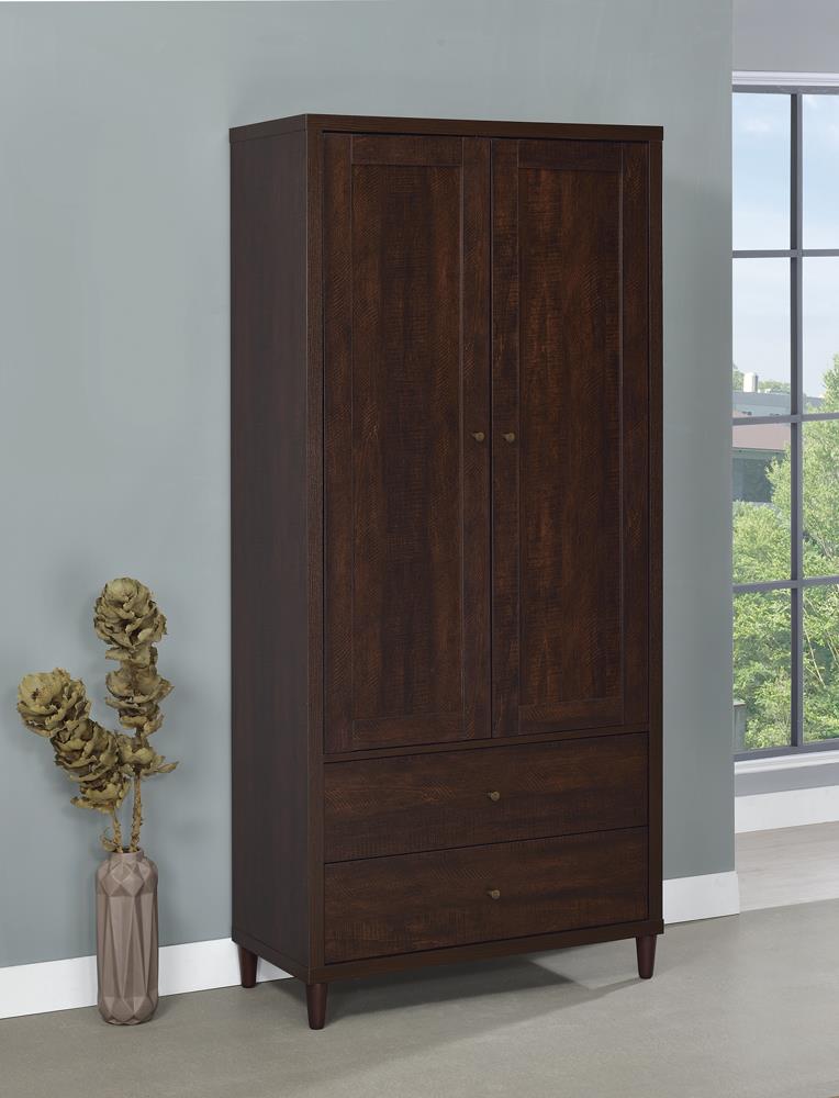 Wadeline Rustic Tobacco 2-Door Tall Accent Cabinet - 950724 - Bien Home Furniture &amp; Electronics