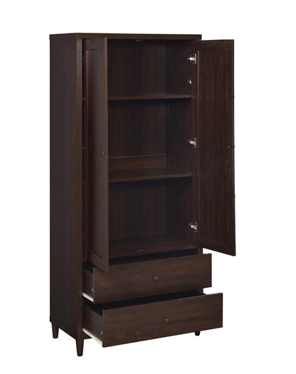 Wadeline Rustic Tobacco 2-Door Tall Accent Cabinet - 950724 - Bien Home Furniture &amp; Electronics