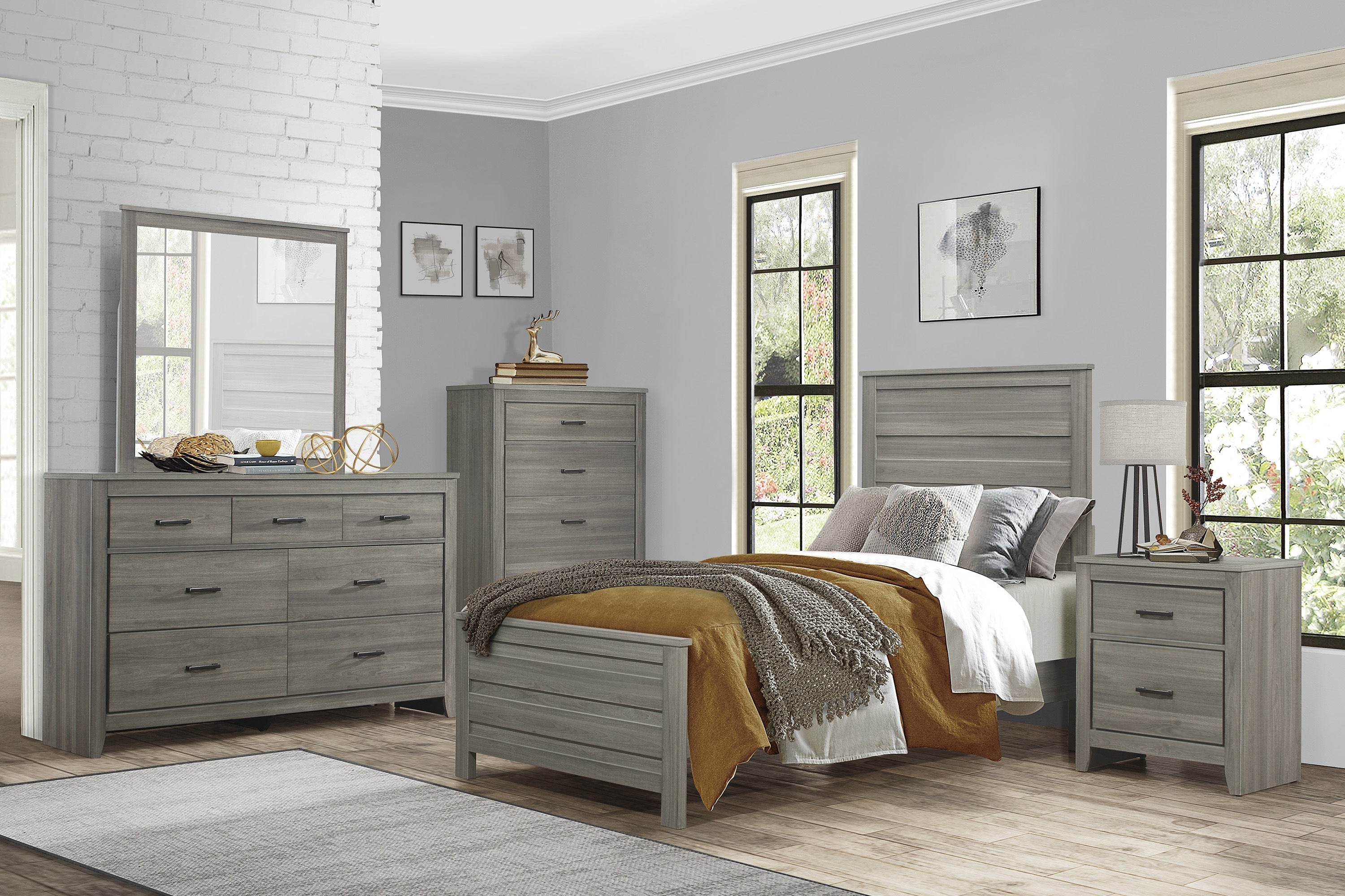 Waldorf Dark Gray Dresser - 1902-5 - Bien Home Furniture &amp; Electronics