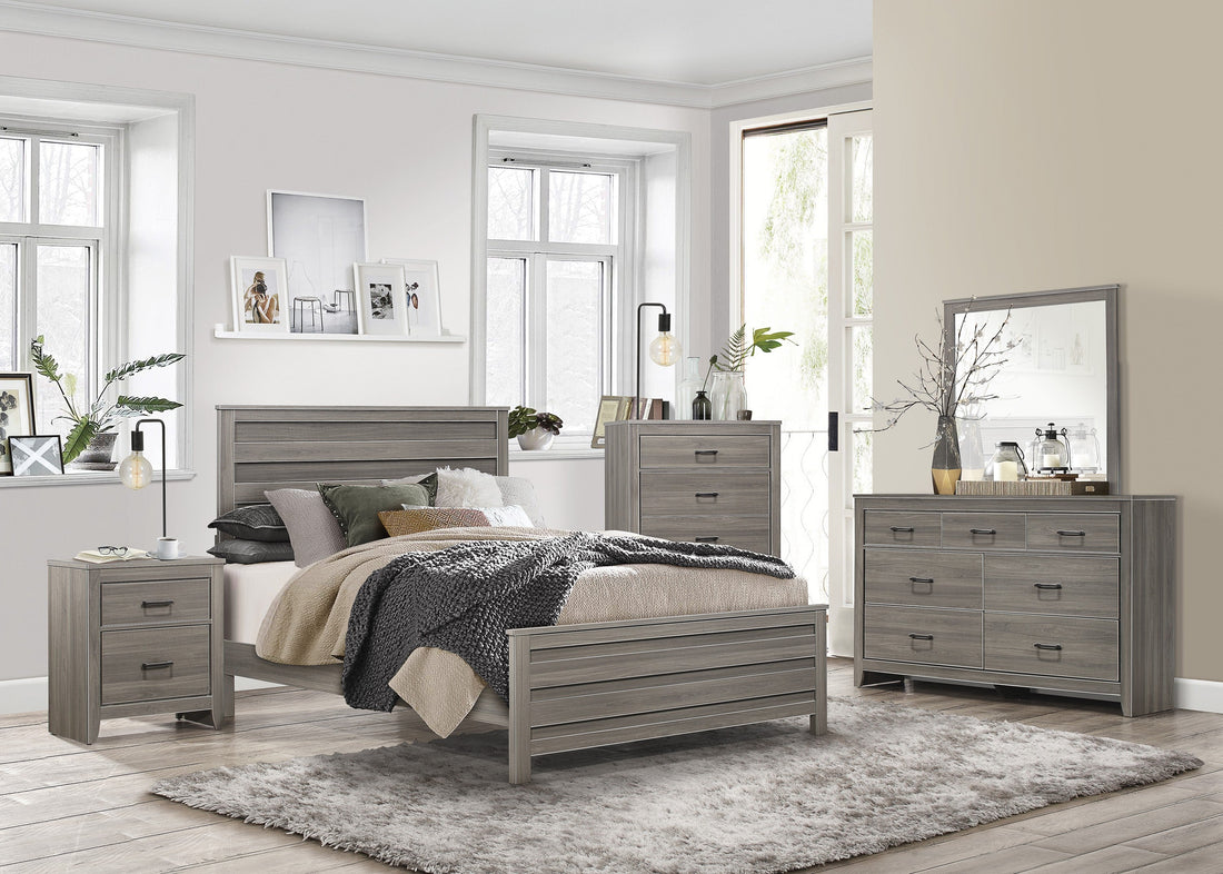 Waldorf Dark Gray Full Bed - 1902F-1* - Bien Home Furniture &amp; Electronics