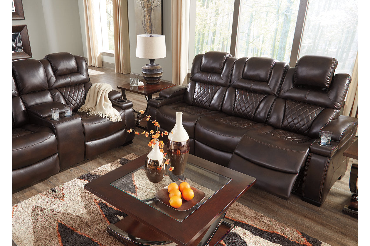 Ashley warnerton chocolate power reclining sofa hot sale