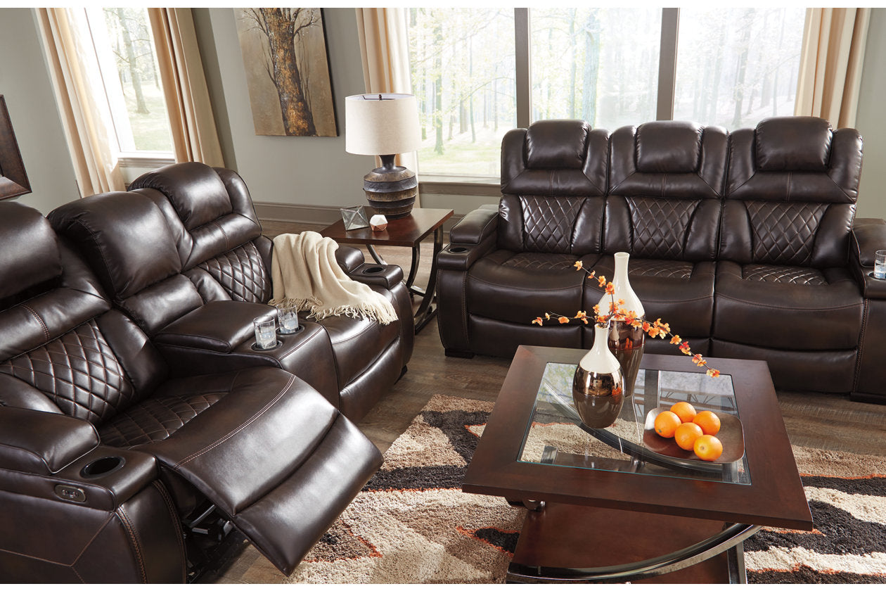 Warnerton Chocolate Power Reclining Sofa - 7540715 - Bien Home Furniture &amp; Electronics