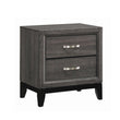 Watson 2-Drawer Nightstand Gray Oak/Black - 212422 - Bien Home Furniture & Electronics