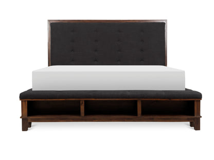 Watson Brown Queen Upholstered Storage Panel Bed - SET | SH2213BRN-1 | SH2213BRN-2 | SH2213BRN-3 - Bien Home Furniture &amp; Electronics