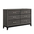 Watson Gray Oak/Black 6-Drawer Dresser - 212423 - Bien Home Furniture & Electronics