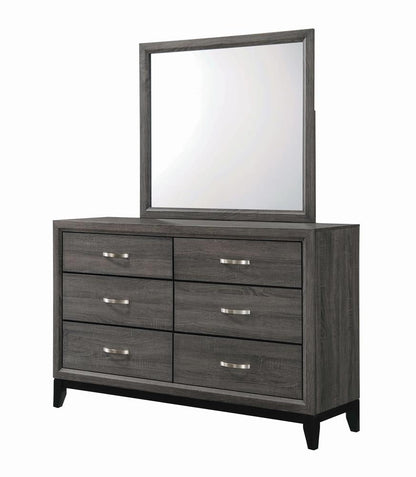 Watson Gray Oak/Black 6-Drawer Dresser - 212423 - Bien Home Furniture &amp; Electronics
