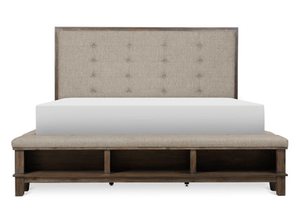 Watson Gray Queen Upholstered Storage Panel Bed - SET | SH2213GRY-1 | SH2213GRY-2 | SH2213GRY-3 - Bien Home Furniture &amp; Electronics
