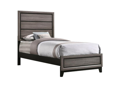 Watson Twin Panel Bed Gray Oak - 212421T - Bien Home Furniture &amp; Electronics