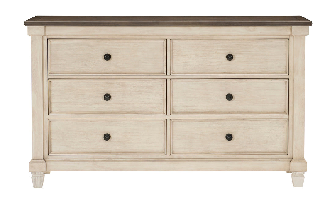 Weaver Antique White/Rosy Brown Dresser - 1626-5 - Bien Home Furniture &amp; Electronics