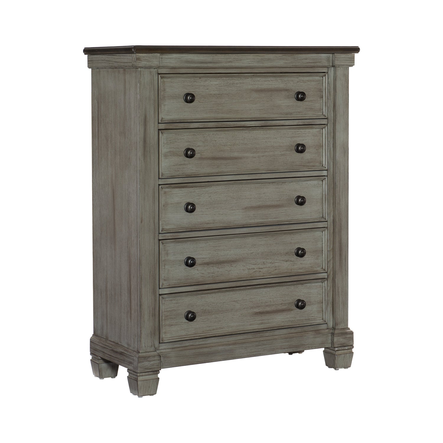 Weaver Coffee/Antique Gray Chest - 1626GY-9 - Bien Home Furniture &amp; Electronics