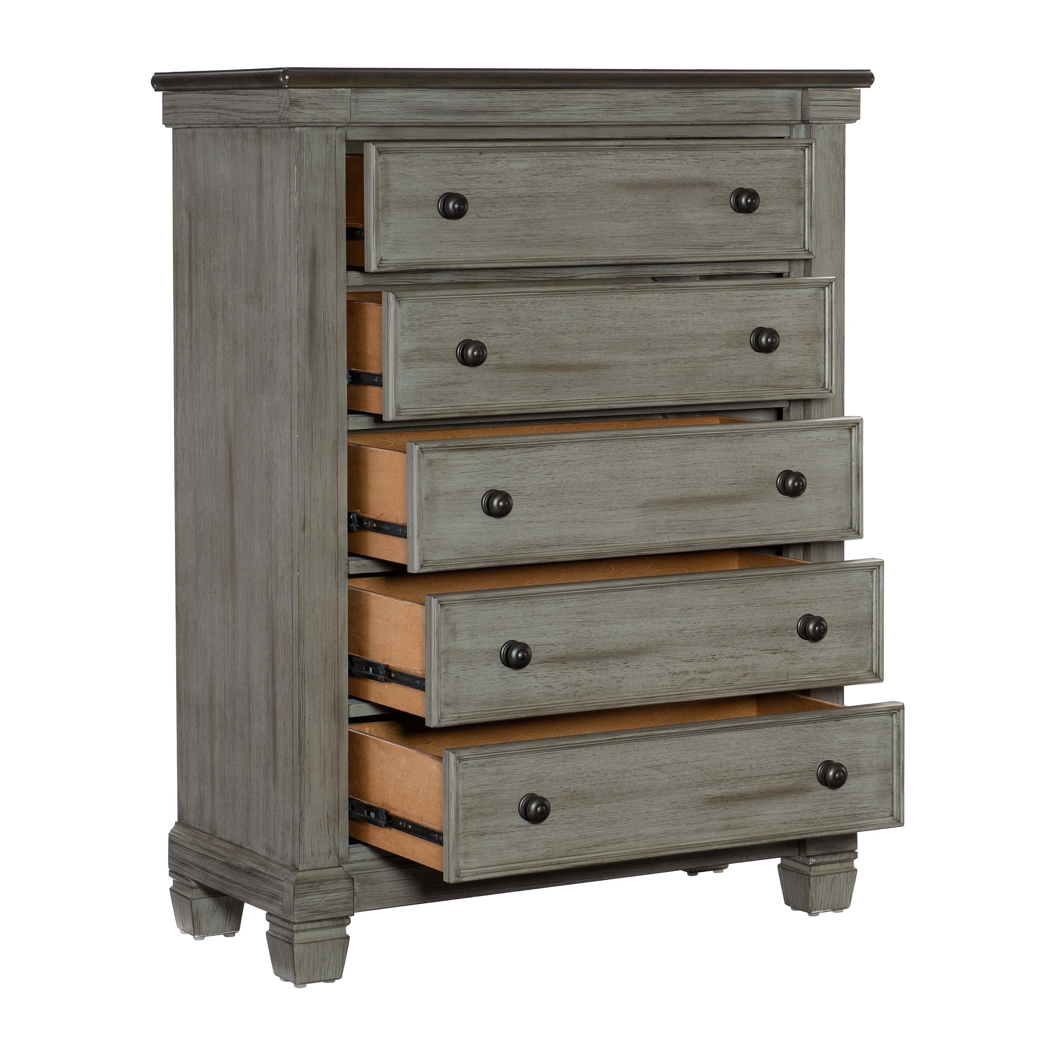 Weaver Coffee/Antique Gray Chest - 1626GY-9 - Bien Home Furniture &amp; Electronics