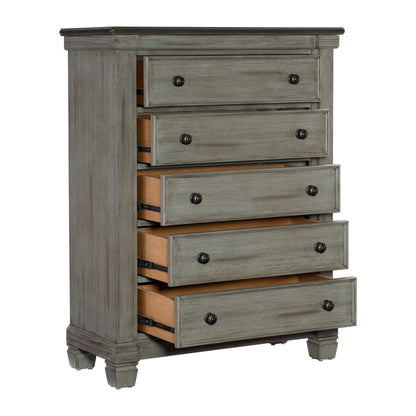 Weaver Coffee/Antique Gray Chest - 1626GY-9 - Bien Home Furniture &amp; Electronics