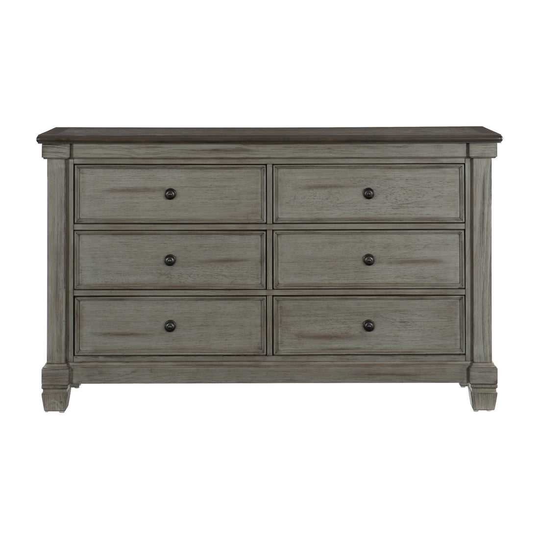 Weaver Coffee/Antique Gray Dresser - 1626GY-5 - Bien Home Furniture &amp; Electronics