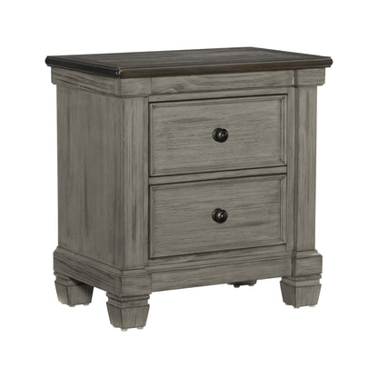 Weaver Coffee/Antique Gray Nightstand - 1626GY-4 - Bien Home Furniture &amp; Electronics