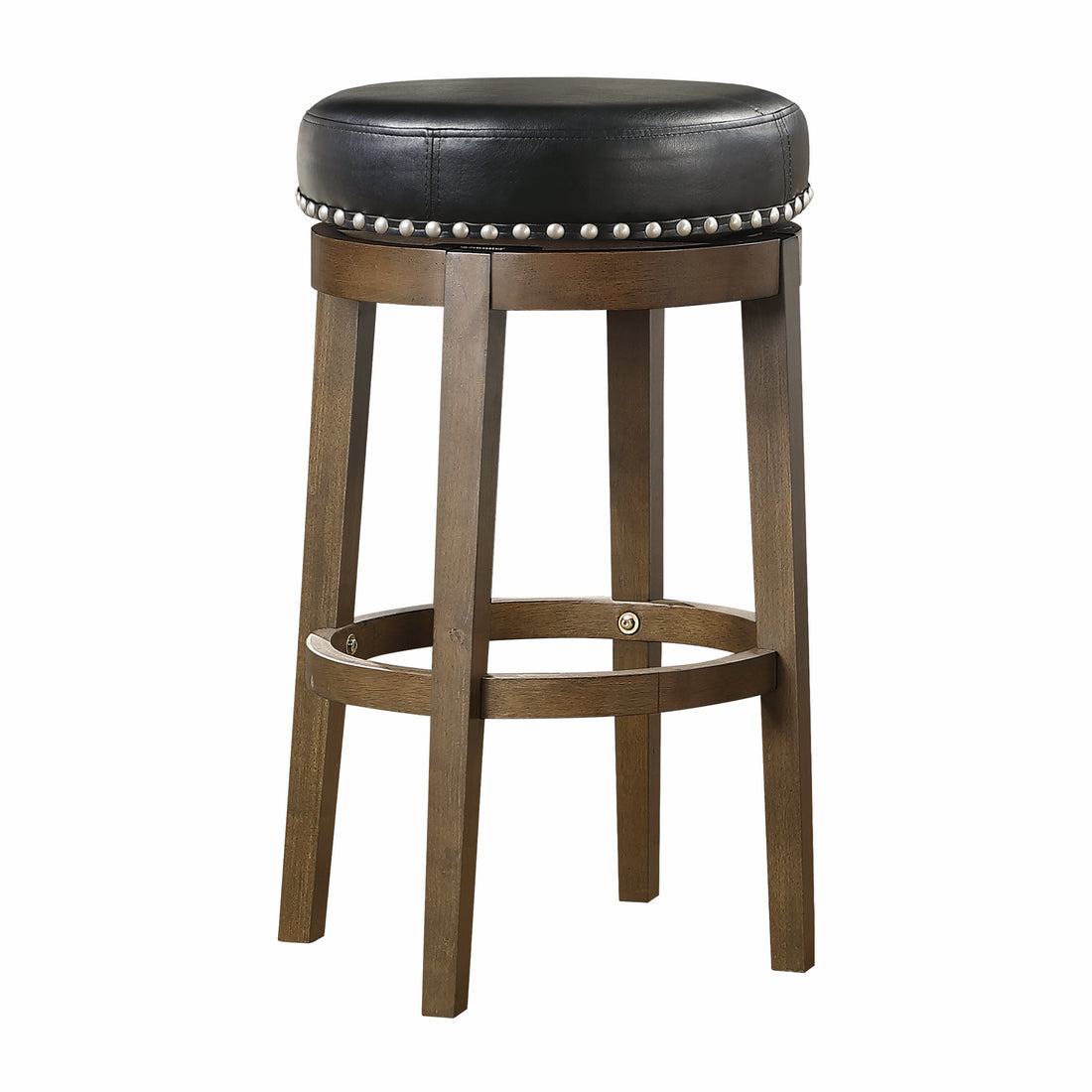 Westby Black/Brown Round Swivel Pub Height Stool, Set of 2 - 5681BLK-29 - Bien Home Furniture & Electronics