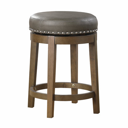 Westby Gray/Brown Round Swivel Counter Height Stool, Set of 2 - 5681GRY-24 - Bien Home Furniture &amp; Electronics