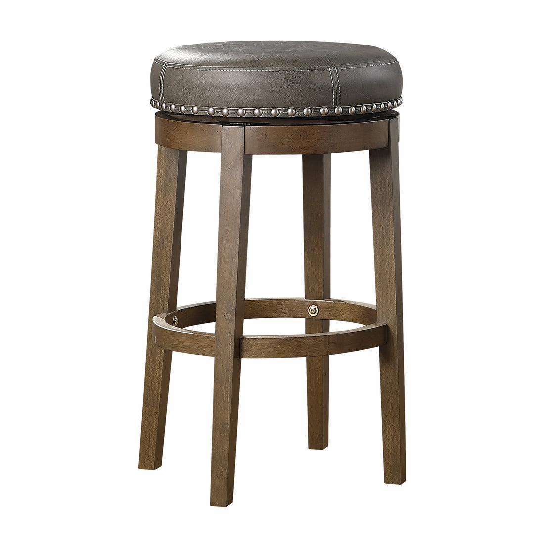 Westby Gray/Brown Round Swivel Pub Height Stool, Set of 2 - 5681GRY-29 - Bien Home Furniture & Electronics