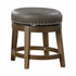 Westby Gray/Brown Round Swivel Stool, Gray, Set of 2 - 5681GRY-18 - Bien Home Furniture & Electronics