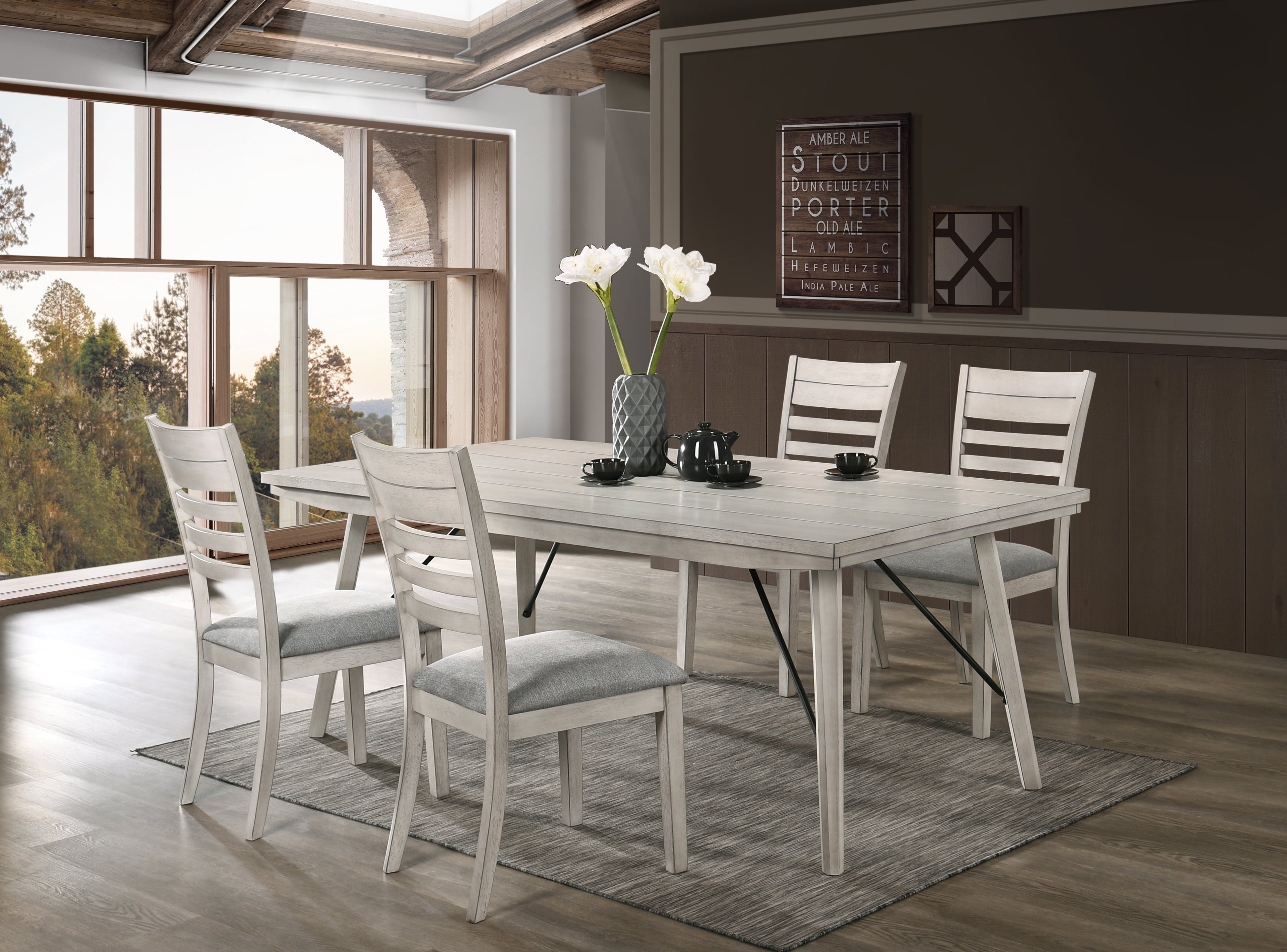 White Sands Chalk White Side Chair, Set of 2 - 2132S - Bien Home Furniture &amp; Electronics